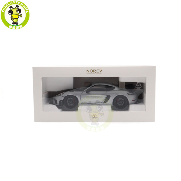 1/18 Porsche 718 Cayman GT4 RS 2023 Weissach Pack Norev 187256 GT Silver Diecast Model Toys Car Gifts For Father Friends
