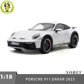 1/18 Porsche 911 DAKAR 2023 NOREV 187242 Ice Grey Metallic Diecast Model Toys Car Gifts For Friends Father