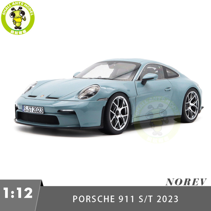 1/12 Porsche 911 S/T 2023 Norev 127550 Meissen Blue Diecast Model Toy Car Gifts For Friends