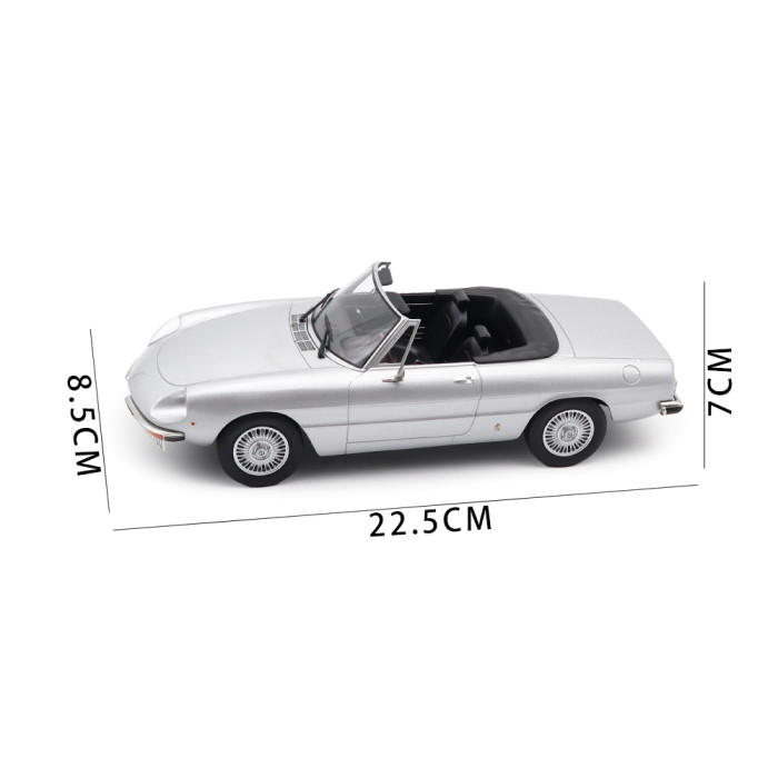 1/18 Alfa Romeo 2000 Spider 1978 Norev 187884 Silver Diecast Model Toys Car Gifts For Father Friends