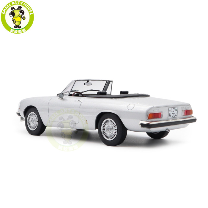 1/18 Alfa Romeo 2000 Spider 1978 Norev 187884 Silver Diecast Model Toys Car Gifts For Father Friends