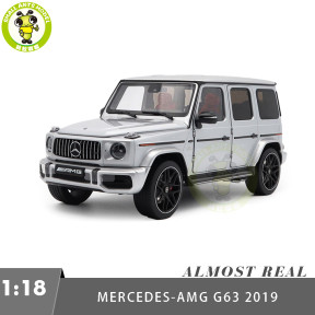 1/18 Mercedes AMG G63 G-Class 2019 Almost Real 820808 Iridium Silver Diecast Model Toy Cars Gifts For Boyfriend Father Husband