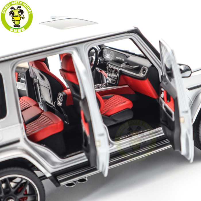 1/18 Mercedes AMG G63 G-Class 2019 Almost Real 820808 Iridium Silver Diecast Model Toy Cars Gifts For Boyfriend Father Husband