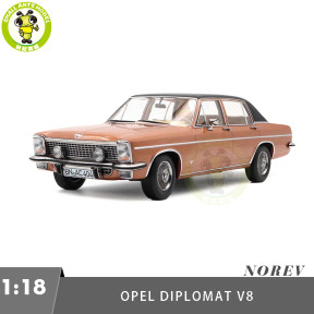 1/18 Opel Diplomat V8 1969 Norev 183689 Copper Red Metallic Diecast Model Toys Car Boys Girls Gifts