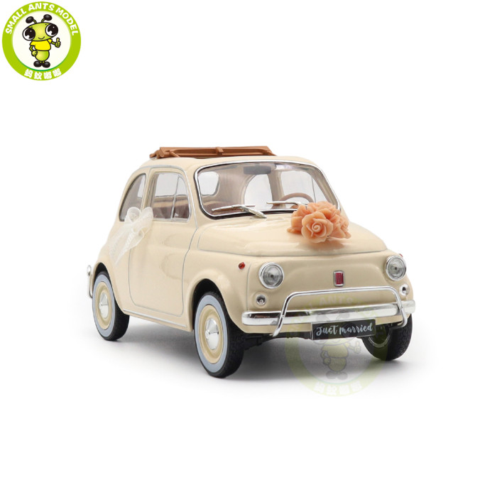 1/18 Fiat 500 L 1968 Norev 187780 Ivory Wedding Gift Diecast Model Toys Car Boys Girls Gifts