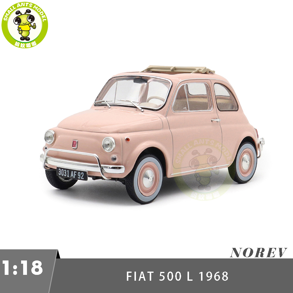 1/18 Fiat 500 L 1968 Norev 187780 Ivory Wedding Gift Diecast Model