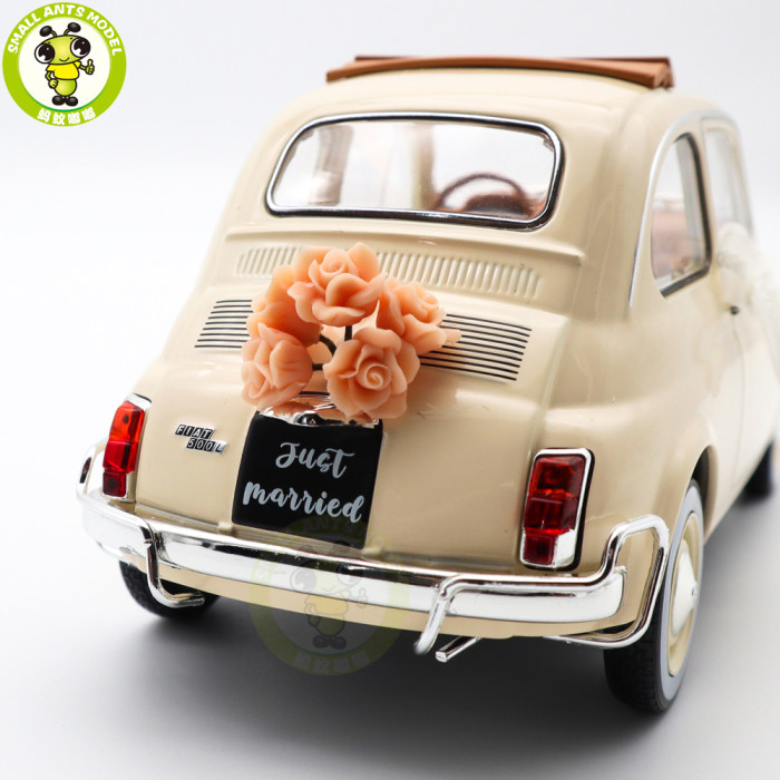 1/18 Fiat 500 L 1968 Norev 187780 Ivory Wedding Gift Diecast Model Toys Car Boys Girls Gifts