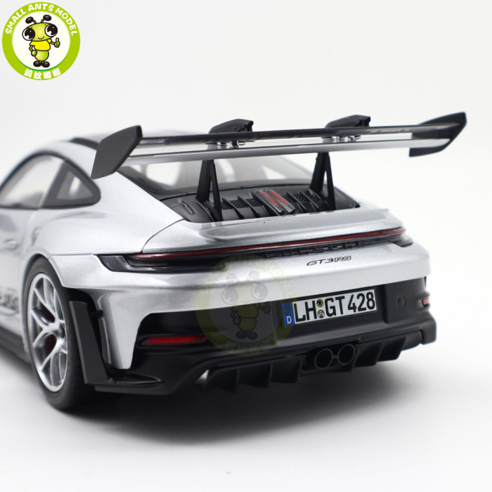 1/18 Porsche 911 992 GT3 RS 2022 Weissach Pack Norev 187366 GT SilverDiecast Model Toys Car Gifts For Friends Father