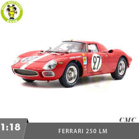 1/18 CMC M-265 Ferrari 250 LM 24H France 1965 Dieter Spoerry / Armand Boller #27 Diecast Model Toy Car Gifts For Friends
