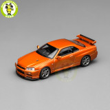 Pre-order 1/64 MOTORHELIX Nissan Skyline GT-R(R34) V-Spec ll Customized Diecast Model Toy Car Gifts For Father Friends