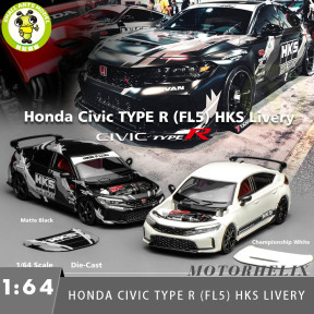 Pre-order 1/64 MOTORHELIX Honda Civic Type R FL5 Diecast Model Toy Car Gifts For Father Friends