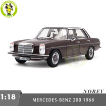 1/18 Mercedes Benz 200 1968 Norev 183778 Dark Red Brown Diecast Model Toy Car Gifts For Friends Father