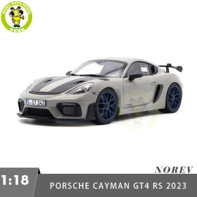 1/18 Porsche 718 Cayman GT4 RS 2023 Weissach Pack Norev 187253 Chalk Diecast Model Toys Car Gifts For Father Friends