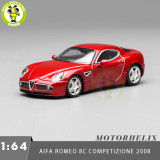 Pre-order 1/64 Alfa Romeo 8C Competizione 2008 Diecast Model Toy Car Gifts For Father Friends
