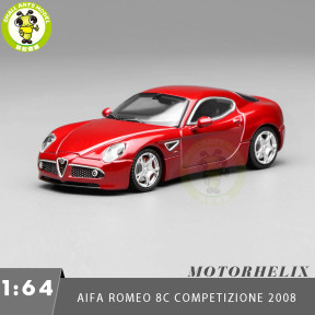 Pre-order 1/64 Alfa Romeo 8C Competizione 2008 Diecast Model Toy Car Gifts For Father Friends