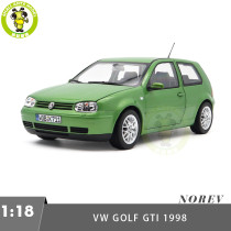 1/18 VW Volkswagen Golf GTi IV 41998 Norev 188571 Green Metallic Diecast Model Toy Car Gifts For Friends