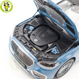 1/18 Mercedes Maybach S Class S680 2021 Almost Real 820135 Vintage Blue Diecast Model Toy Car Gifts For Friends Father