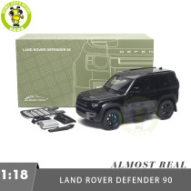1/18 Land Rover Defender 90 2020 Almost Real 810708 Santorini Black Diecast Model Toy Car Gifts For Father Friends