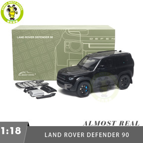 1/18 Land Rover Defender 90 2020 Almost Real 810708 Santorini Black Diecast Model Toy Car Gifts For Father Friends