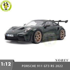 1/12 Porsche 911 GT3 RS 2022 Norev 127532 Jetgreen Metallic & Black Diecast Model Toy Car Gifts For Friends