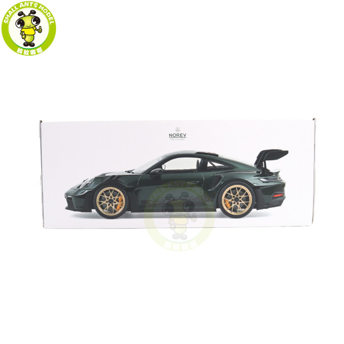 1/12 Porsche 911 GT3 RS 2022 Norev 127532 Jetgreen Metallic & Black Diecast Model Toy Car Gifts For Friends