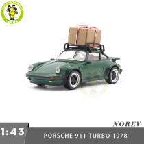 1/43 Porsche 911 Turbo 1978 NOREV 750070 Green Christmas Diecast Model Toy Car Gifts For Friends Father