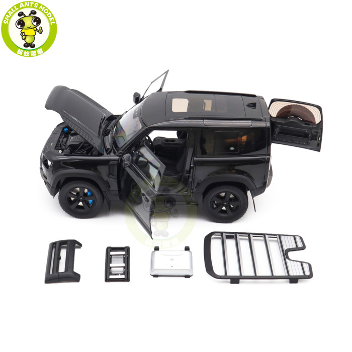 1/18 Land Rover Defender 90 2020 Almost Real 810708 Santorini Black Diecast Model Toy Car Gifts For Father Friends