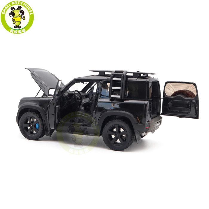 1/18 Land Rover Defender 90 2020 Almost Real 810708 Santorini Black Diecast Model Toy Car Gifts For Father Friends