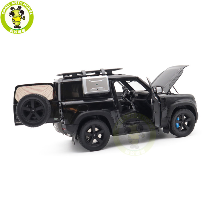 1/18 Land Rover Defender 90 2020 Almost Real 810708 Santorini Black Diecast Model Toy Car Gifts For Father Friends