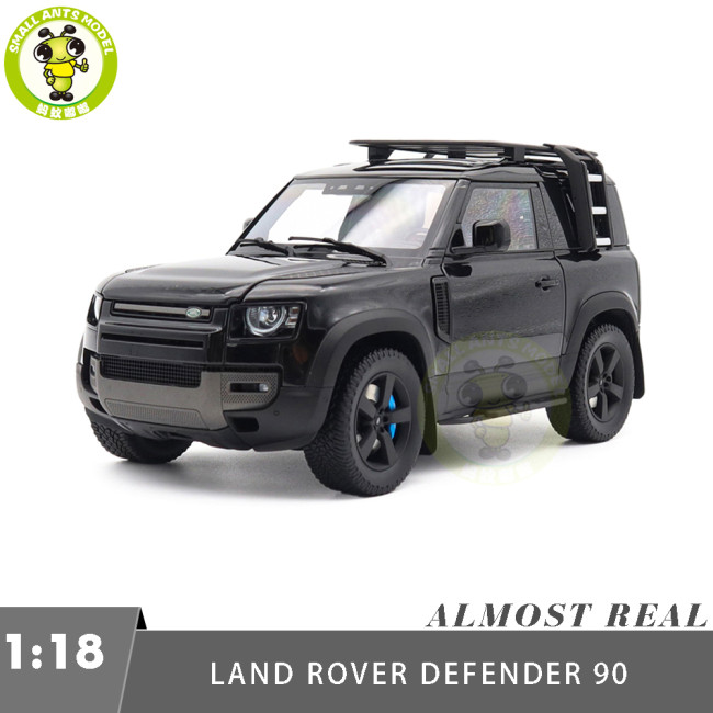 1/18 Land Rover Defender 90 2020 Almost Real 810708 Santorini Black Diecast Model Toy Car Gifts For Father Friends