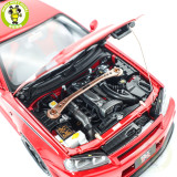 1/18 MOTORHELIX Nissan Skyline GT-R R34 CUSTOMIZED VERSION Diecast Model Toy Car Gifts For Father Friends