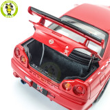 1/18 MOTORHELIX Nissan Skyline GT-R R34 CUSTOMIZED VERSION Diecast Model Toy Car Gifts For Father Friends