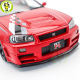 1/18 MOTORHELIX Nissan Skyline GT-R R34 CUSTOMIZED VERSION Diecast Model Toy Car Gifts For Father Friends