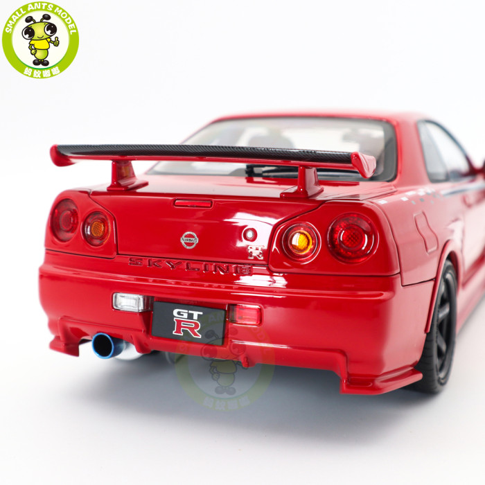 1/18 MOTORHELIX Nissan Skyline GT-R R34 CUSTOMIZED VERSION Diecast Model Toy Car Gifts For Father Friends