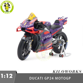 1/12 Kiloworks 2024 Prima Pramac Racing Ducati GP24 MOTOGP 2024 FIM Awards Diecast Motorcycle Model Toys Gifts For Father Friends