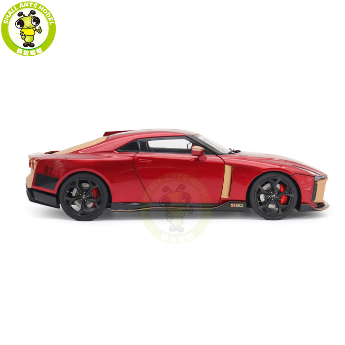 1/18 Nissan GT-R50 By Italdesign AUTOart 77514 Metallic Red / Gold Model Car