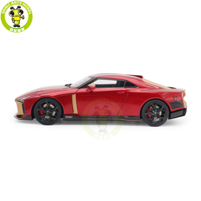 1/18 Nissan GT-R50 By Italdesign AUTOart 77514 Metallic Red / Gold Model Car