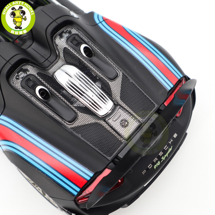 1/18 Porsche 918 Spyder Autoart 77929 Black / Martini Livery Model Toy Car Gifts For Father Friends