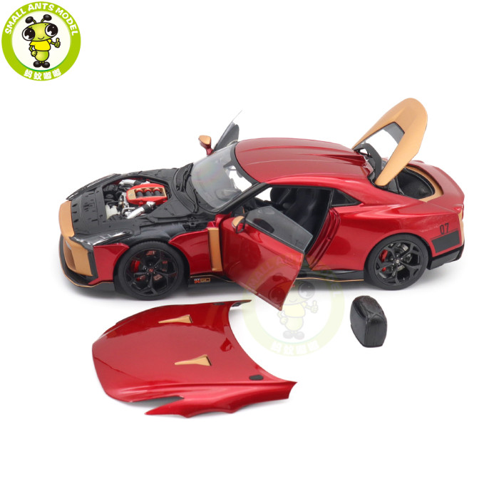 1/18 Nissan GT-R50 By Italdesign AUTOart 77514 Metallic Red / Gold Model Car