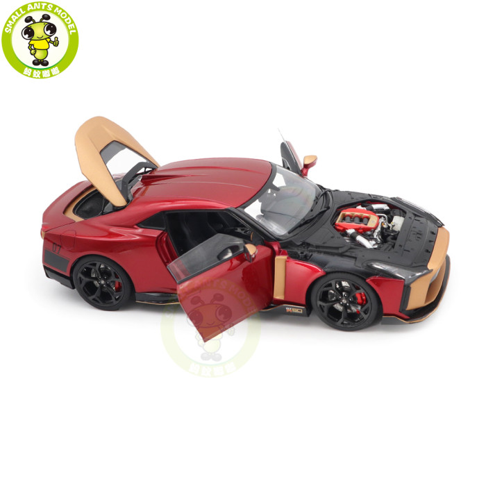 1/18 Nissan GT-R50 By Italdesign AUTOart 77514 Metallic Red / Gold Model Car