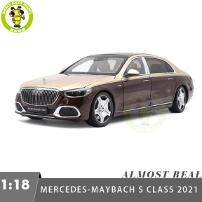 1/18 Mercedes Maybach S Class S680 2021 Almost Real 820122A Diecast Model Toy Car Gifts For Friends Father