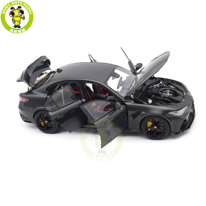 1/18 Alfa Romeo Giulia GTAm Carbon Fiber MOTORHELIX Diecast Model Toy Car Gifts For Father Friends