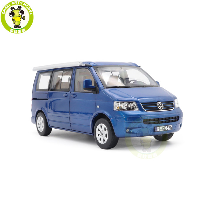1/18 VW Volkswagen California 2003 T5 Norev 188607 Ravenna Blue Metallic Diecast Model Toy Car Gifts For Friends