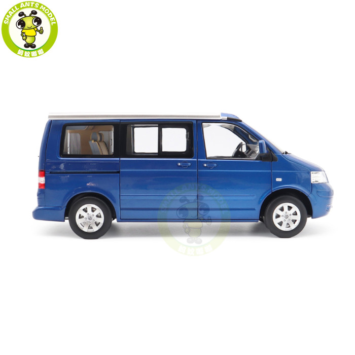1/18 VW Volkswagen California 2003 T5 Norev 188607 Ravenna Blue Metallic Diecast Model Toy Car Gifts For Friends