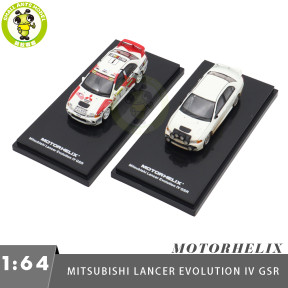 1/64 MOTORHELIX Mitsubishi Lancer EVO IV GSR Diecast Model Toy Car Gifts For Father Friends