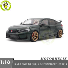 1/18 MOTORHELIX Honda CIVIC Type R FL5 Customized Diecast Model Toy Car Gifts For Father Friends