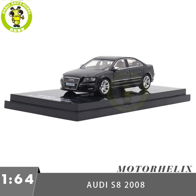 1/64 MOTORHELIX Audi S8 2008 Diecast Model Toy Car Gifts For Father Friends