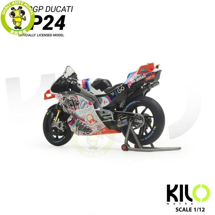 1/12 Kiloworks Pramac Ducati GP24 MOTOGP 2024 Catalan GP Diecast Motorcycle Model Toys Gifts For Father Friends
