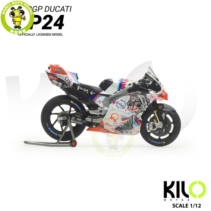 1/12 Kiloworks Pramac Ducati GP24 MOTOGP 2024 Catalan GP Diecast Motorcycle Model Toys Gifts For Father Friends