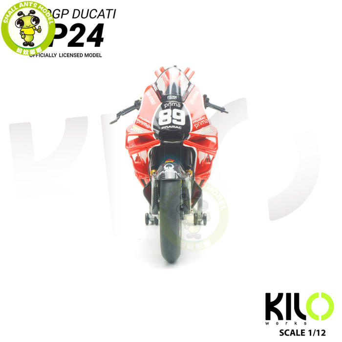 1/12 Kiloworks Pramac Ducati GP24 MOTOGP 2024 British GP Diecast Motorcycle Model Toys Gifts For Father Friends